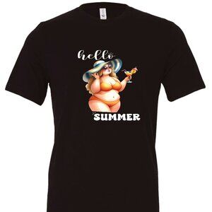 Hello Summer Crewneck T-Shirt | Many Colors